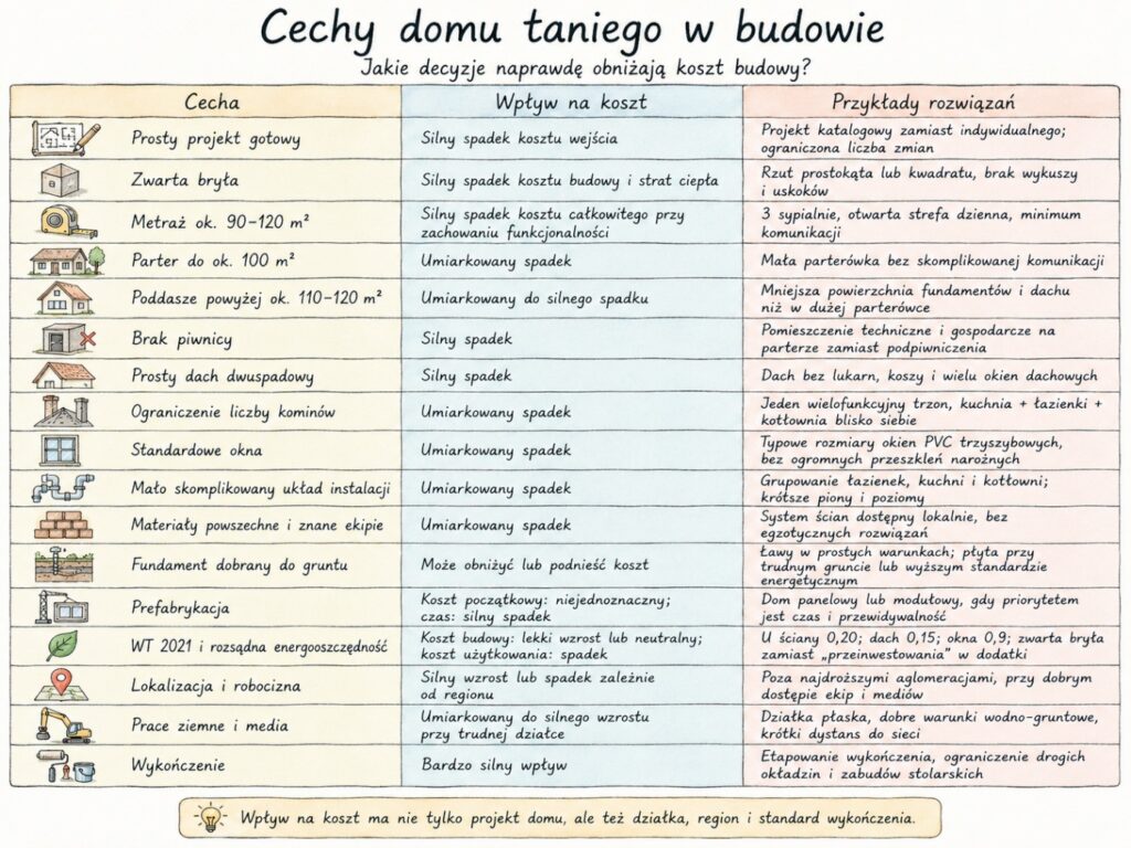 dom tani w budowie